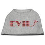 Evil Rhinestone Shirts Grey L