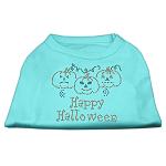 Happy Halloween Rhinestone Shirts Aqua L