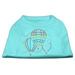 Hot Air Balloon Rhinestone Shirts Aqua L