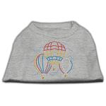 Hot Air Balloon Rhinestone Shirts Grey L