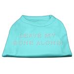 Leave My Bone Alone! Rhinestone Shirts Aqua L