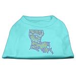 Louisiana Rhinestone Shirts Aqua L