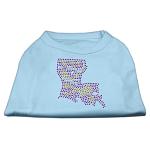 Louisiana Rhinestone Shirts Baby Blue L