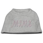 Minx Rhinestone Shirts Grey L