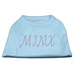 Minx Rhinestone Shirts Baby Blue L