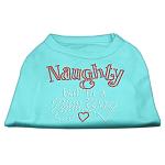 Naughty But Nice Rhinestone Shirts Aqua L