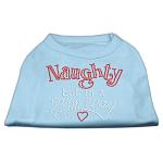 Naughty But Nice Rhinestone Shirts Baby Blue L