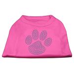 Blue Paw Rhinestud Shirt Bright Pink L