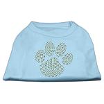 Gold Paw Rhinestud Shirt Baby Blue L