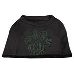 Green Paw Rhinestud Shirts Black L