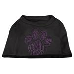 Purple Paw Rhinestud Shirts Black L