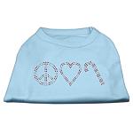 Peace, Love, and Candy Canes Shirts Baby Blue L