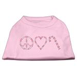 Peace, Love, and Candy Canes Shirts Light Pink L