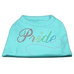 Rainbow Pride Rhinestone Shirts Aqua L