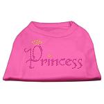 Princess Rhinestone Shirts Bright Pink L