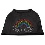 Rhinestone Rainbow Shirts Black L