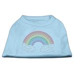 Rhinestone Rainbow Shirts Baby Blue L