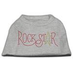 RockStar Rhinestone Shirts Grey L