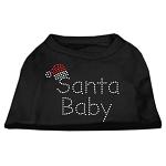 Santa Baby Rhinestone Shirts Black L