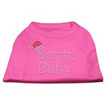 Santa Baby Rhinestone Shirts Bright Pink L