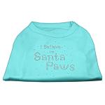 I Believe in Santa Paws Shirt Aqua L