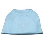 Star of David Rhinestone Shirt  Baby Blue L