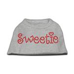 Sweetie Rhinestone Shirts Grey L