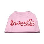 Sweetie Rhinestone Shirts Light Pink L