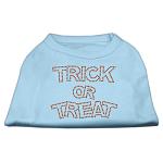 Trick or Treat Rhinestone Shirts Baby Blue L