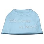 Who Loves Ya Baby? Rhinestone Shirts Baby Blue L