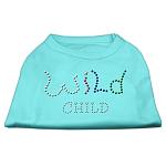 Wild Child Rhinestone Shirts Aqua L