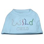 Wild Child Rhinestone Shirts Baby Blue L