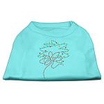 Christmas Wreath Rhinestone Shirt Aqua L