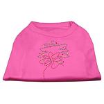 Christmas Wreath Rhinestone Shirt Bright Pink L