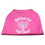 Spoiled for 8 Days Screenprint Dog Shirt Bright Pink Lg