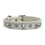 Faux Snake Skin Crystal and Spike Collars Off-White 10