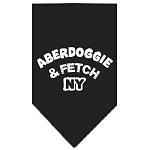 Aberdoggie NY Screen Print Bandana Black Large