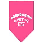 Aberdoggie NY Screen Print Bandana Bright Pink Large