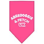 Aberdoggie UK Screen Print Bandana Bright Pink Large