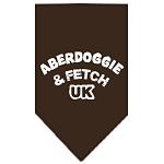 Aberdoggie UK Screen Print Bandana Cocoa Large