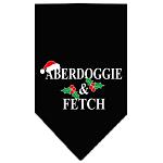 Aberdoggie Christmas Screen Print Bandana Black Large