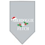 Aberdoggie Christmas Screen Print Bandana Grey Large