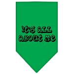 It's All About Me Screen Print Bandana Emerald Green Large