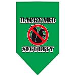 Backyard Security Screen Print Bandana Emerald Green Large