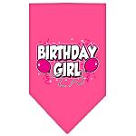Birthday girl Screen Print Bandana Bright Pink Large