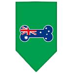 Bone Flag Australian Screen Print Bandana Emerald Green Large