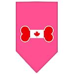 Bone Flag Canadian Screen Print Bandana Bright Pink Large