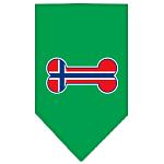 Bone Flag Norway Screen Print Bandana Emerald Green Large