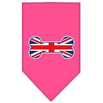 Bone Flag UK Screen Print Bandana Bright Pink Large