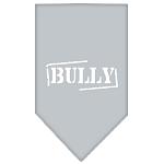 Bully Screen Print Bandana Grey Large